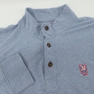 B Draddy Mens XL Long‎ Sleeve Pullover Button Mock Neck Golf Pima - Tiny Spot